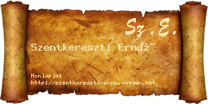 Szentkereszti Ernő névjegykártya