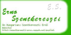 erno szentkereszti business card